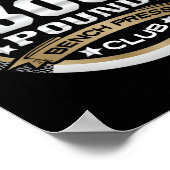 300 Pound Bench Press Club For Powerlifter Weightl Poster (Hoek)