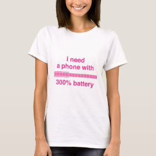 300 procent batterij t-shirt