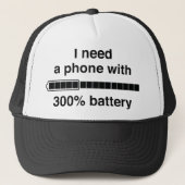 300 procent batterij trucker pet (Voorkant)