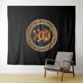 [300] Rode en gele dragons Wandkleed (In Situ (horizontaal))