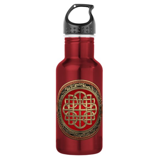 [300] Sacred Celtic Gold Knot Cross Waterfles (Voorkant)