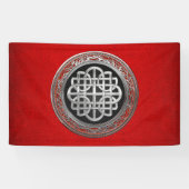 [300] Sacred Celtic Silver Knot Cross Spandoek (Horizontaal)