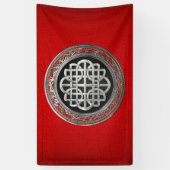 [300] Sacred Celtic Silver Knot Cross Spandoek (Verticaal)
