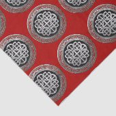 [300] Sacred Celtic Silver Knot Cross Tissuepapier (Detail)