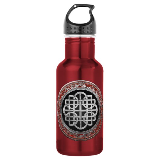 [300] Sacred Celtic Silver Knot Cross Waterfles (Voorkant)