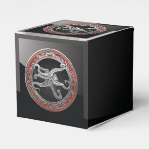 [300] Sacred Silver Octopus in Defensief Posture Bedankdoosjes