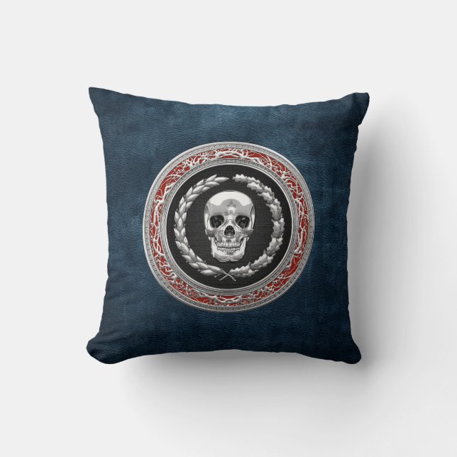 [300] Silver Skull Kussen (Voorkant)