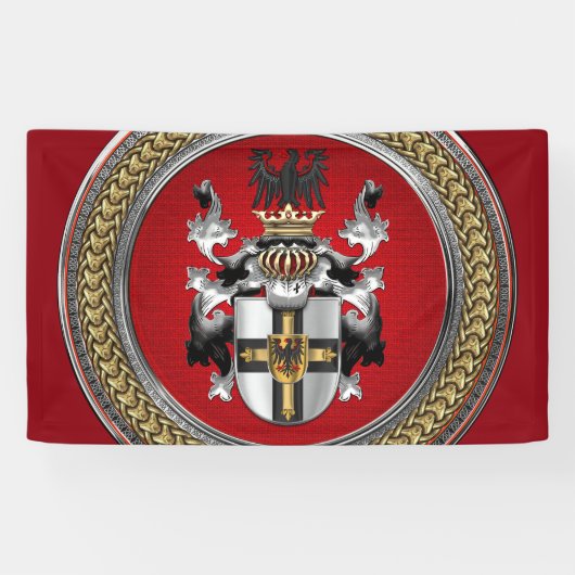 [300] Teutonische wapenschild Spandoek (Horizontaal)