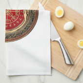 [300] Vegvisir - Viking Gold Magic Runass Theedoek (Quarter Fold)