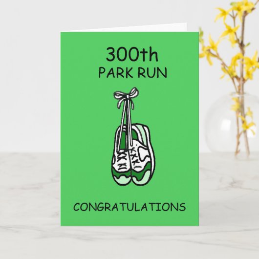 300th Park Run Congratulations Kaart (Gele Bloem)