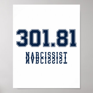 301.81 Narcist Grappig Geestelijke Gezondheid Humo Poster