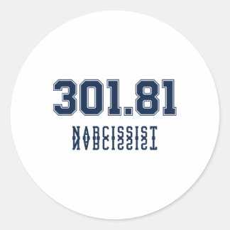 301.81 Narcist Grappig Geestelijke Gezondheid Humo Ronde Sticker