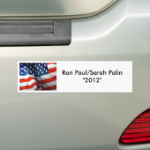 3021805889, Ron Paul/Sarah Palin"2012" Bumpersticker (Op auto)