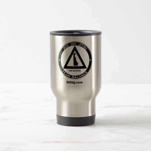 302 Jiu Jitsu Logo Travel Mug Reisbeker (Center)