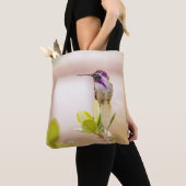 3037-Kolibrie Zittend op een blad Tote Bag (Dichtbij)
