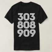 303 808 909 Synth Drum Machine DJ Design T-shirt (Design voorkant)