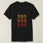 303 808 909 Synth Drum Machine T-shirt (Design voorkant)