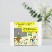 303 cartoon wiskunde metrieke systemen briefkaart (Staand voorkant)