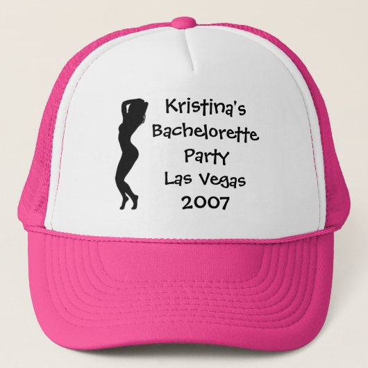 30413, Hot Chicks Bachelorette Party Las Vegas 200 Trucker Pet (Voorkant)
