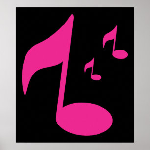 3046450GIRLY DE ROZE MUZIEK NEEMT NOTA VAN DE POSTER