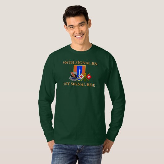304E SIGNAAL BATTALION 1STE SIGNAAL BRIGADE T-SHIRT (Voorkant volledig)