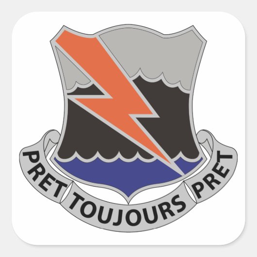 304e signaalbataljon vierkante sticker (Voorkant)