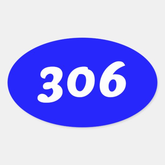 306 Bumpersticker #1 Ovale Sticker (Voorkant)