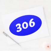 306 Bumpersticker #1 Ovale Sticker (Envelop)