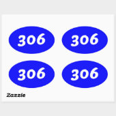 306 Bumpersticker #1 Ovale Sticker (Vel)