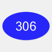 306 Bumpersticker 2 Ovale Sticker (Voorkant)