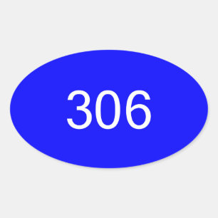 306 Bumpersticker 2 Ovale Sticker