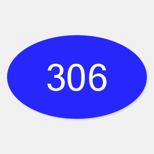 306 Bumpersticker 2 Ovale Sticker (Voorkant)