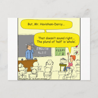 306 de helft is hele cartoon briefkaart