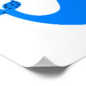 307607 KUTE CARTOON BLAUWE GRAFISCHE OMVANG POSTER (Hoek)