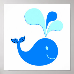 307607 KUTE CARTOON BLAUWE GRAFISCHE OMVANG POSTER