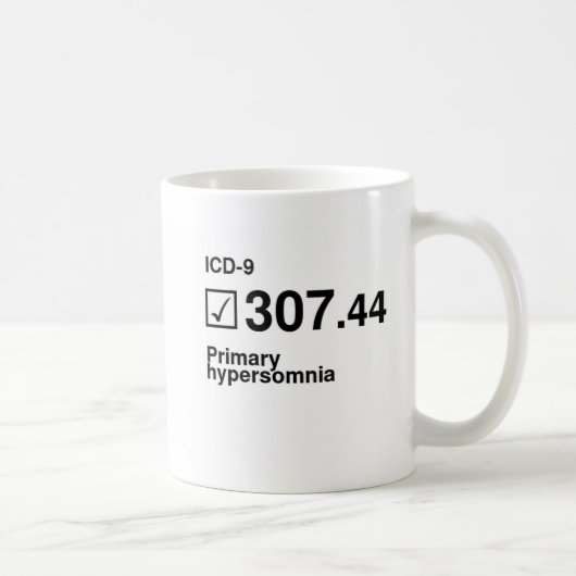 307.44 Primaire hypersomnie Koffiemok (Rechts)