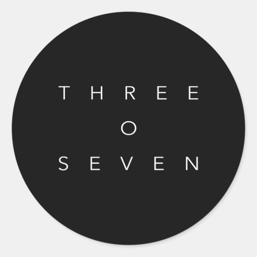 307 Area Code Wyoming Ronde Sticker (Voorkant)