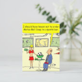 307 cartoon met matzo-kogelballen briefkaart (Staand voorkant)