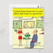 307 cartoon met matzo-kogelballen briefkaart (Voorkant / Achterkant)