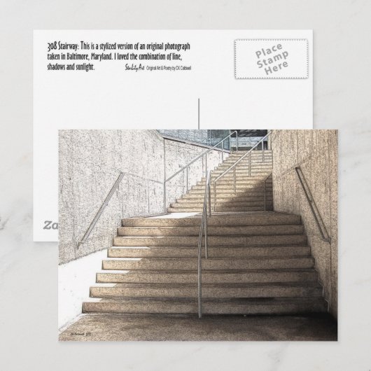 308 Stairway Briefkaart (Voorkant / Achterkant)