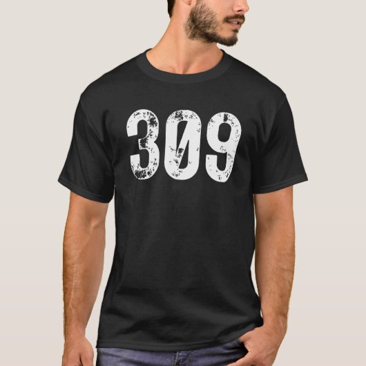 309 Gebied Code Peoria IL Mobiele telefoonnetcode T-shirt (Voorkant)