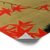 30. 紅 小 図, 若 冲 Maple & Small Birds, Jakuchüu Poster (Hoek)