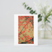 30. 紅 葉 図, 若 小 Maple & Small Birds, Jakuchu Briefkaart (Staand voorkant)