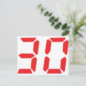 30 30 uur digitale alarmklok briefkaart (Staand voorkant)