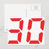 30 30 uur digitale alarmklok briefkaart (Voorkant / Achterkant)