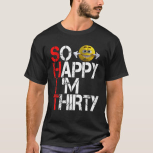 30 30e 30e 30e verjaardag Mannen Vrouwen in de gou T-shirt