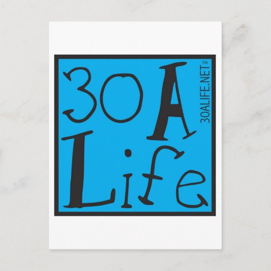 30 A LIFE BRIEFKAART (Voorkant)