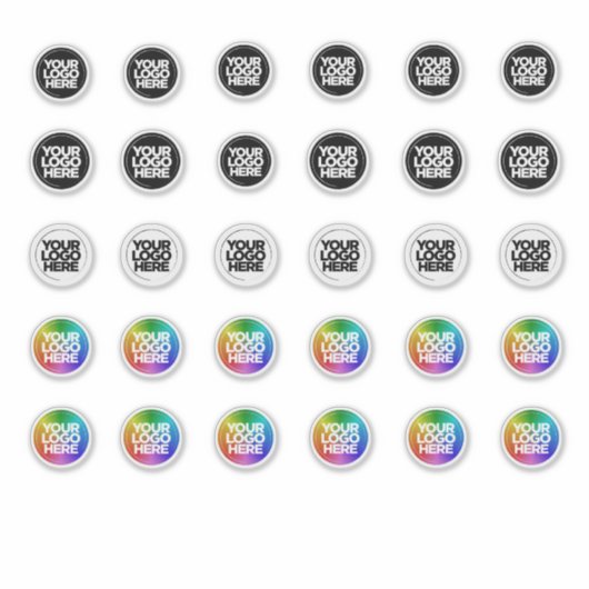 30 Aangepaste Logo Grote Heldere Stickers (Voorkant)
