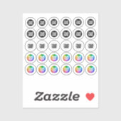 30 Aangepaste Logo Tiny Clear Stickers (Vel)