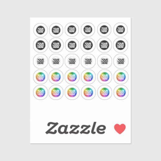 30 Aangepaste Logo Tiny Clear Stickers (Vel)